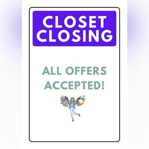 Closet Closing Sale Sign